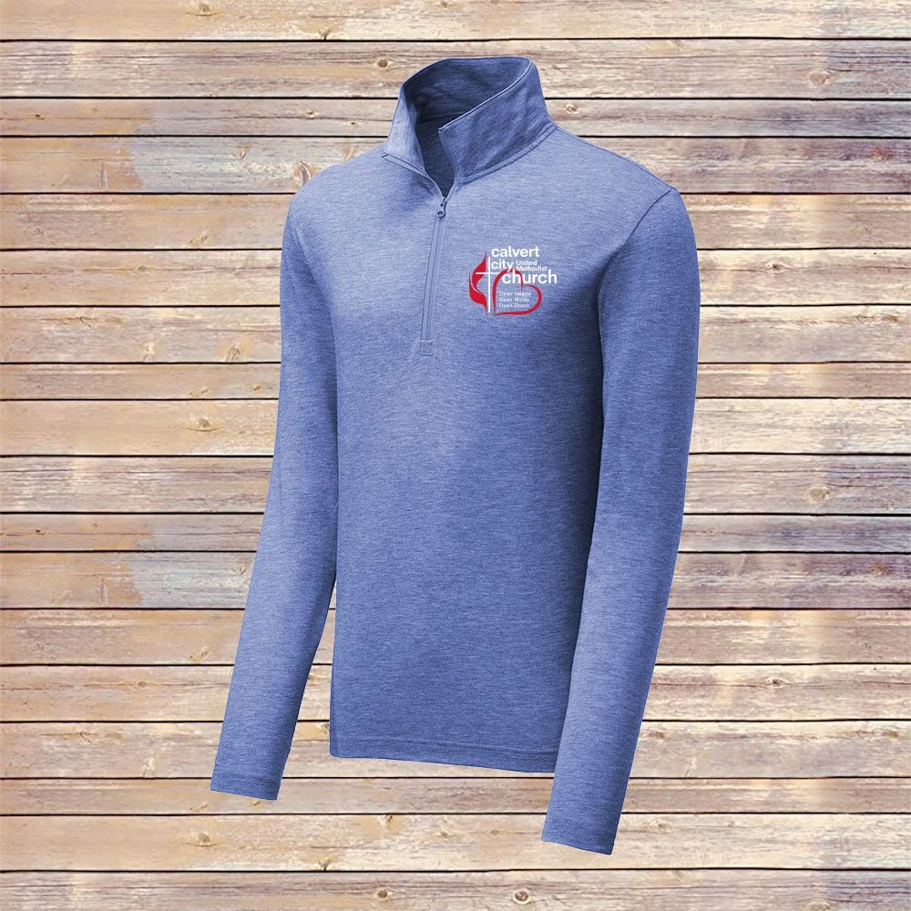Heather Royal CCUMC Tri-Blend Quarter Zip