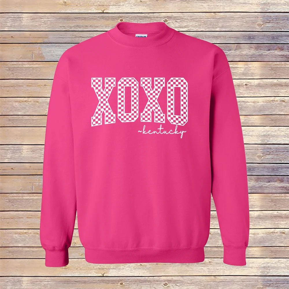 Pink XOXO Kentucky Crewneck Sweatshirt