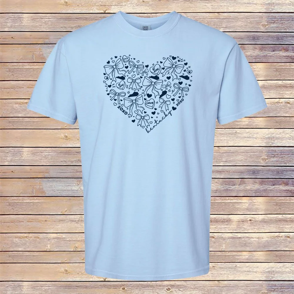 Hydrangea Comfort Colors Kentucky Heart Tee