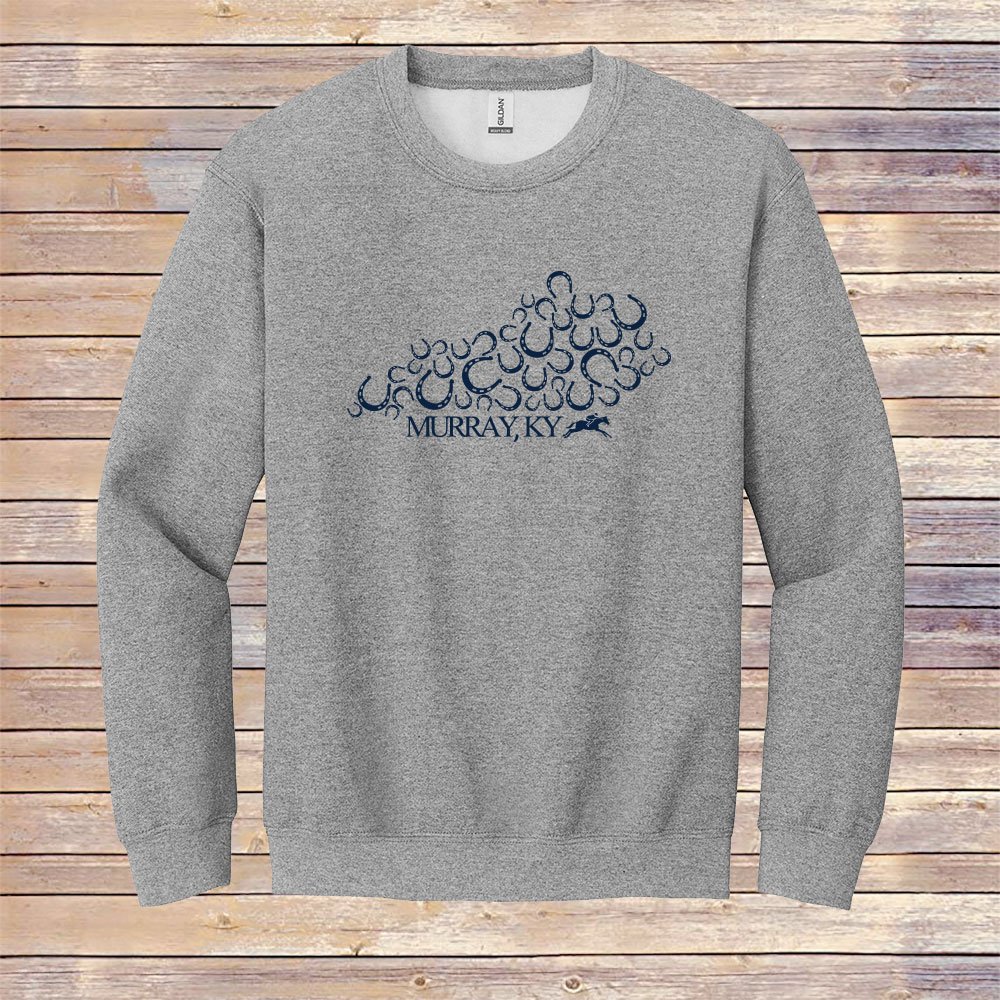 Heather Gray Murray Horseshoes Crewneck Sweatshirt