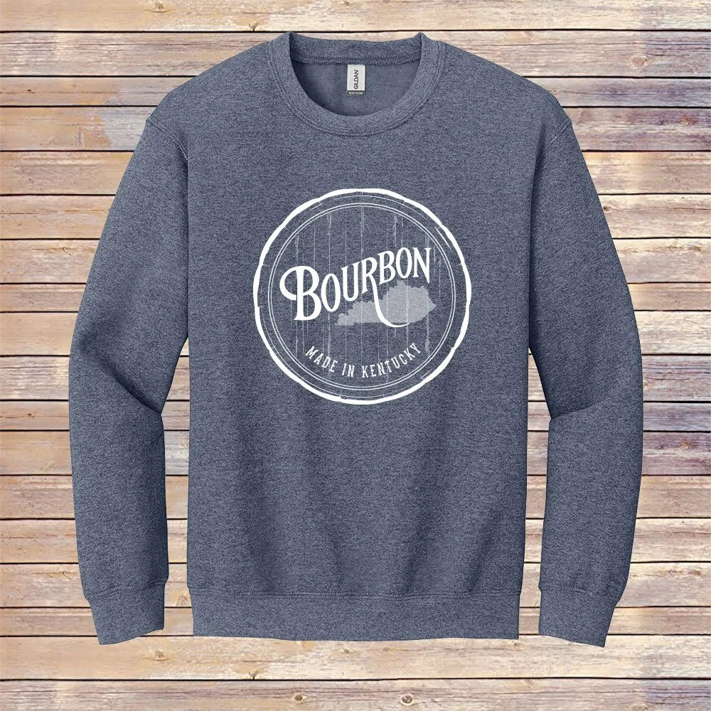 Heather Navy Bourbon Barrel Crewneck Sweathshirt