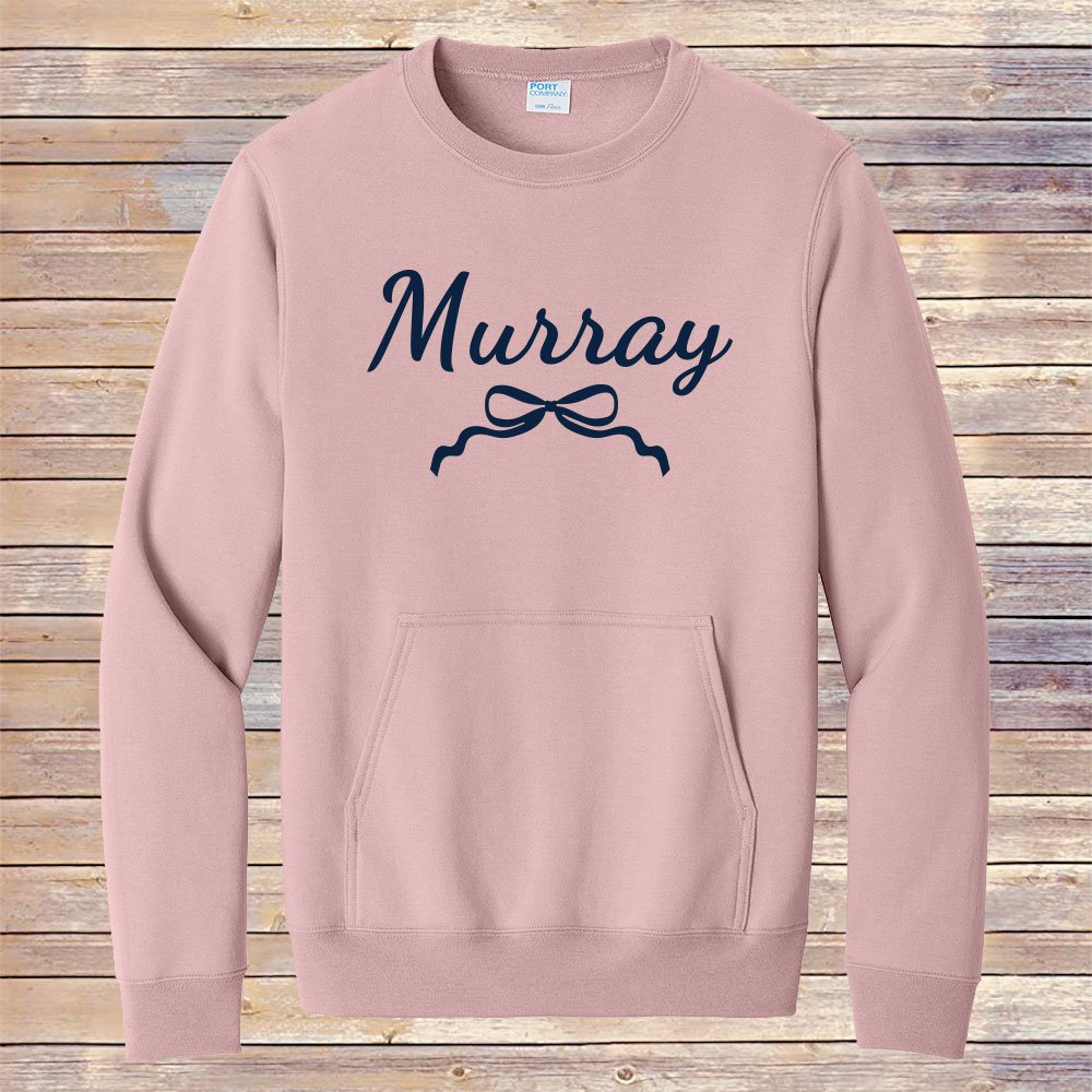 Light Pink Murray Bow Pocket Crew