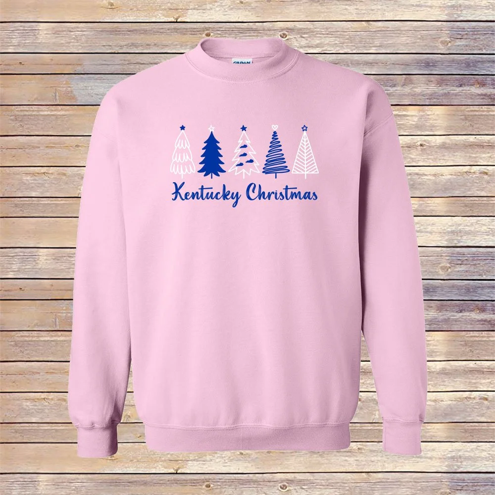 Light Pink Kentucky Christmas Crewneck Sweatshirt