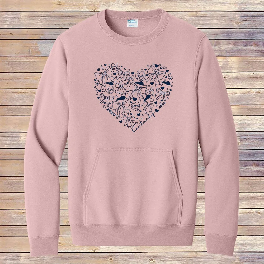 Pale Pink Kentucky Heart Pocket Crew