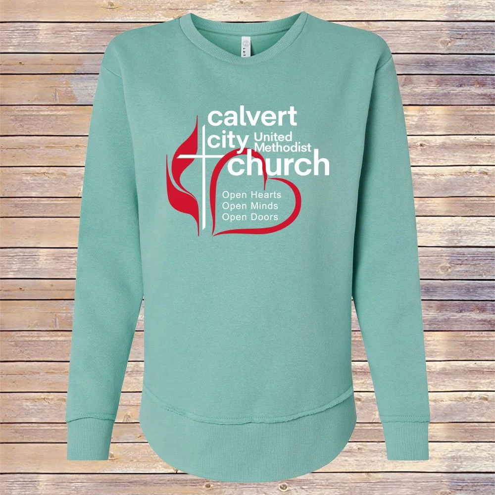 Mint Green CCUMC Women's Weekend Crewneck - Front Only