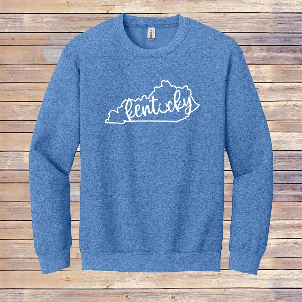 Heather Royal KY Script Crewneck Sweatshirt