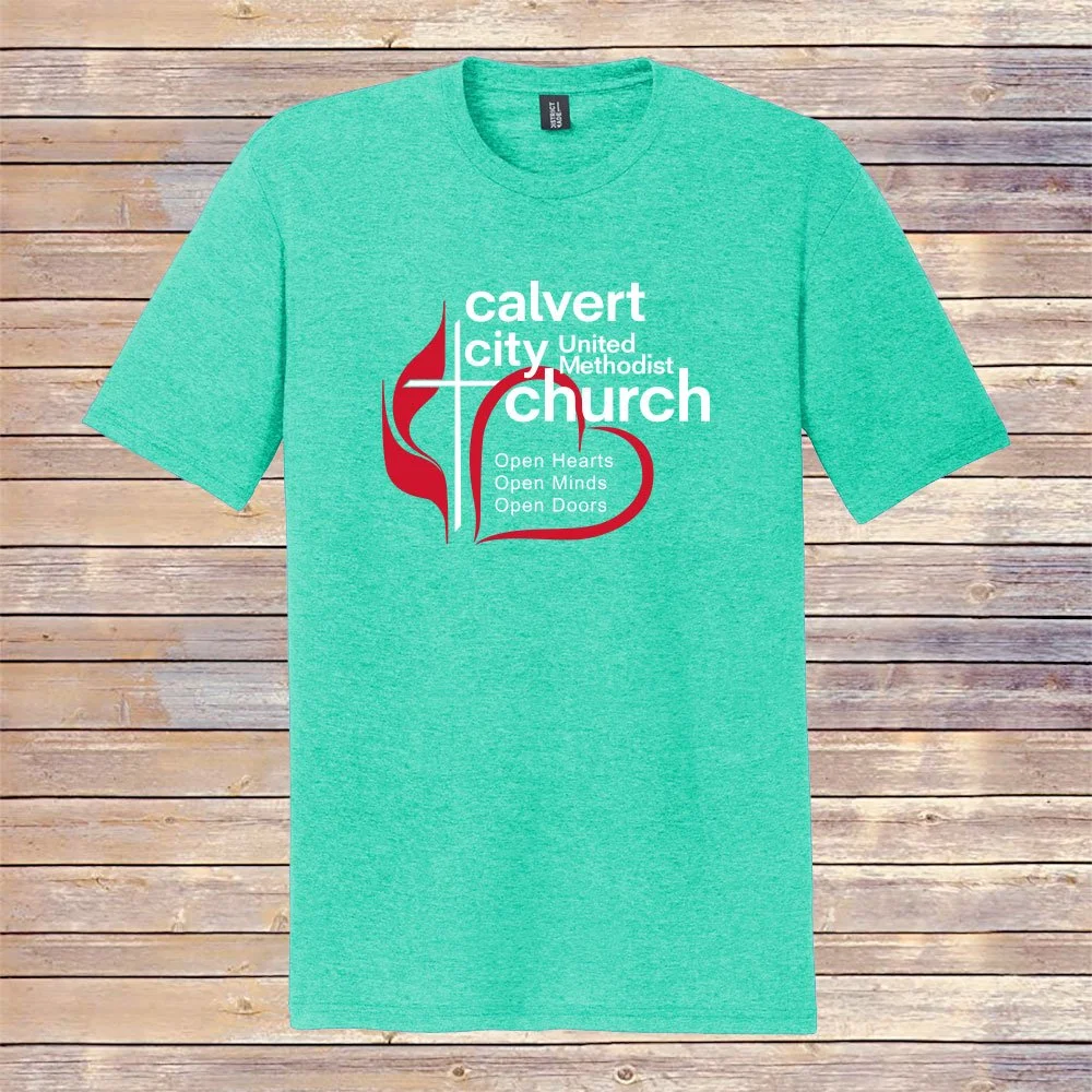Heather Aqua CCUMC Heart Tee - Front Only