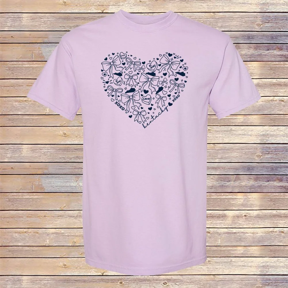 Orchid Comfort Colors Kentucky Heart Tee