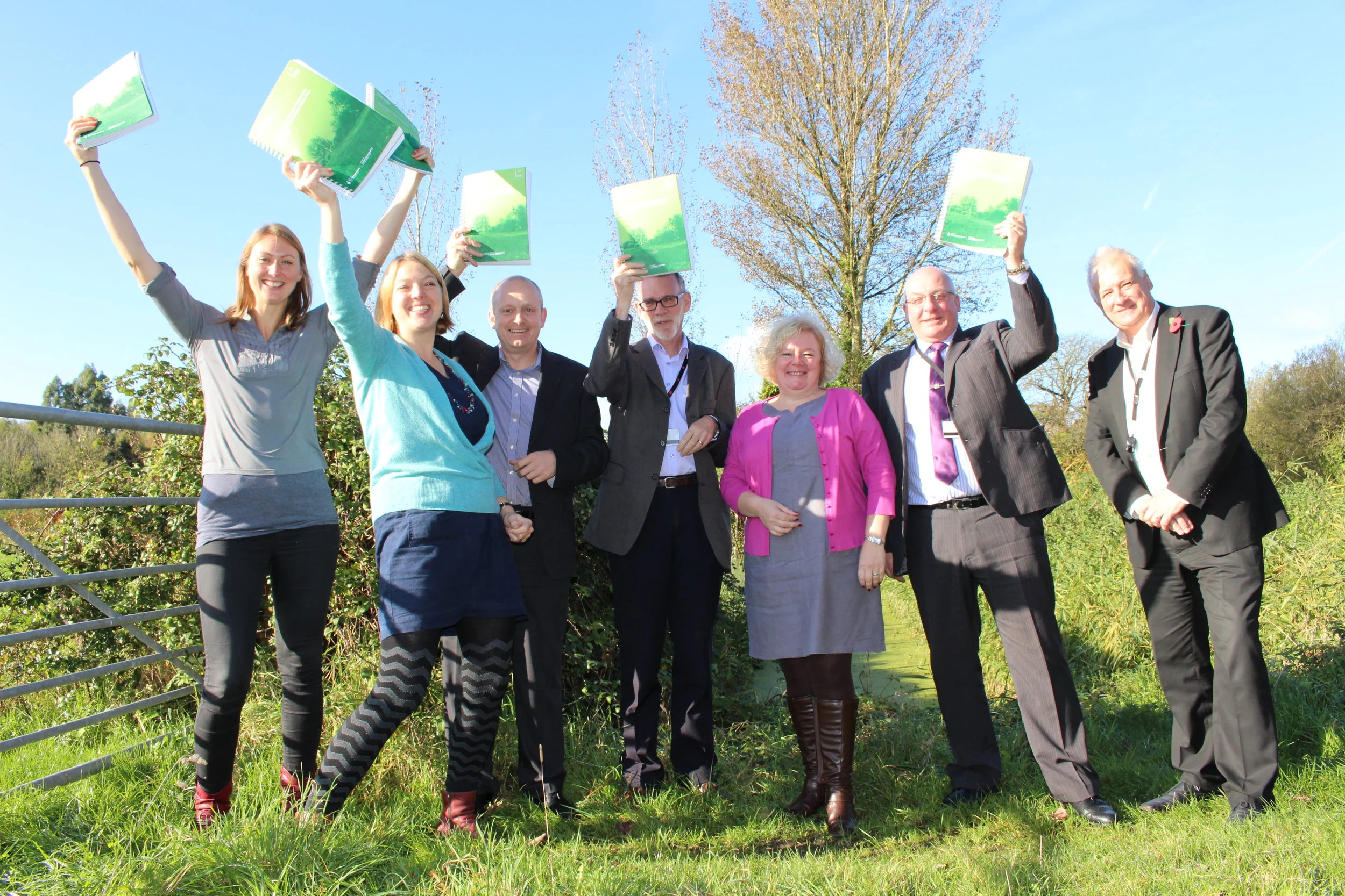 Living Levels Board Members celebrating the successful submission of the application to Heritage Lottery