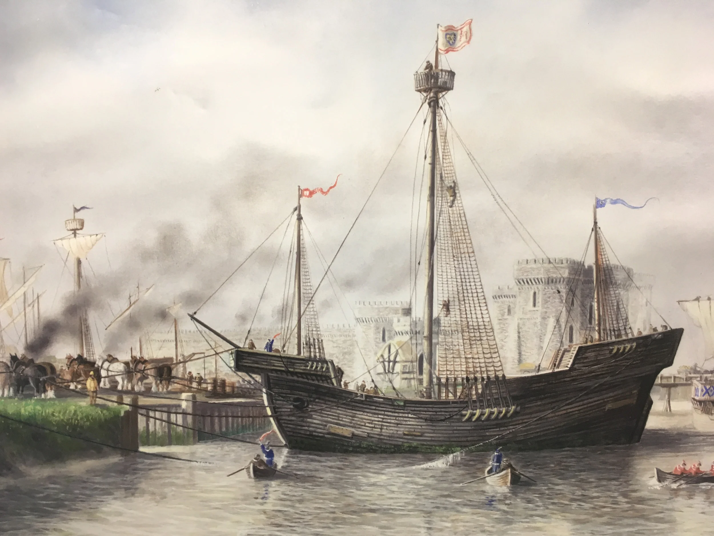 Artists reconstruction of the Newport Ship (David Jordan/Newport Museum & Art Gallery)