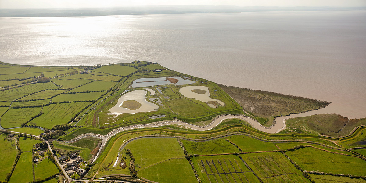  Goldcliff Lagoons from the air. 