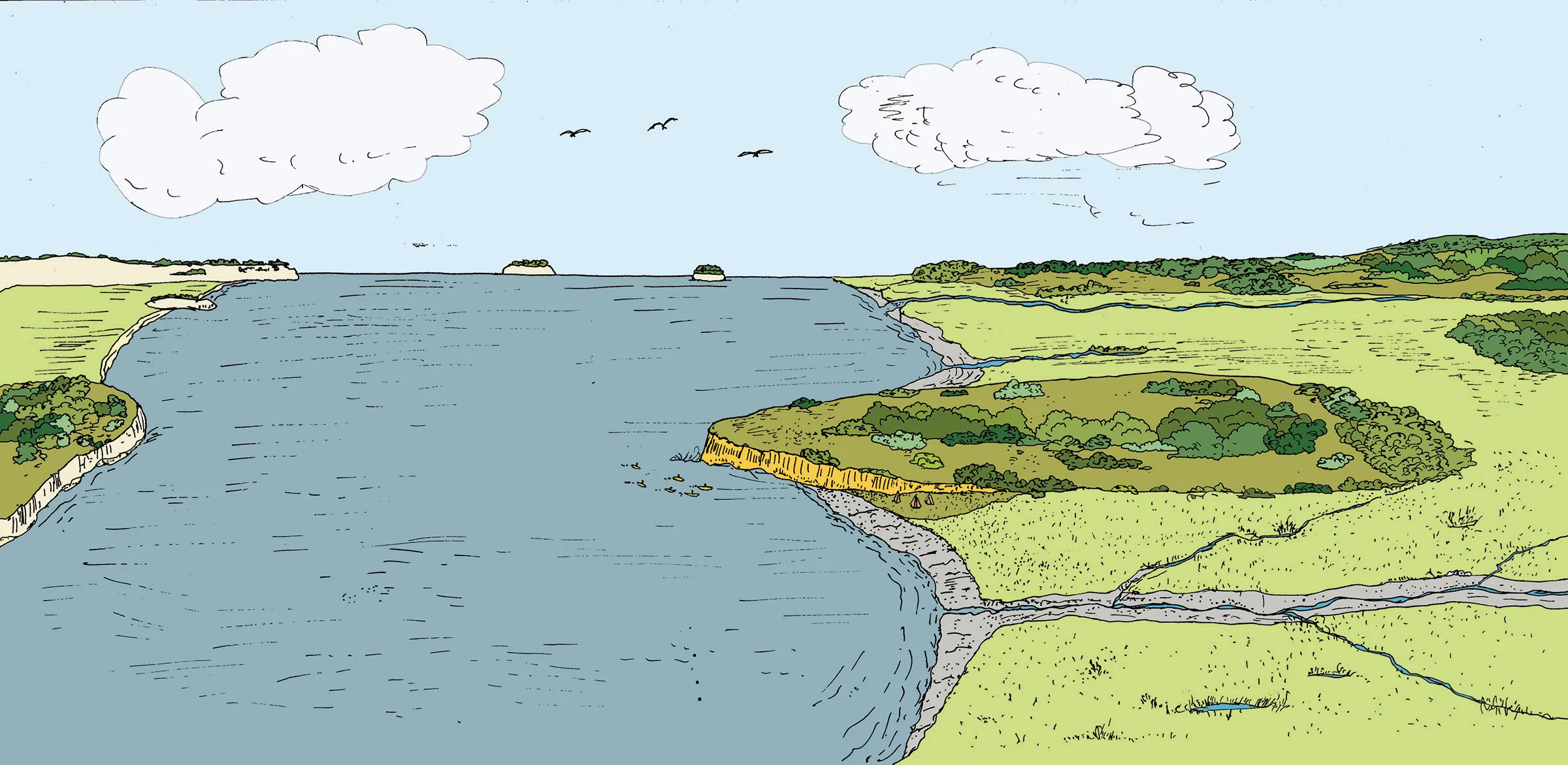 The boar with the apples on his tusks