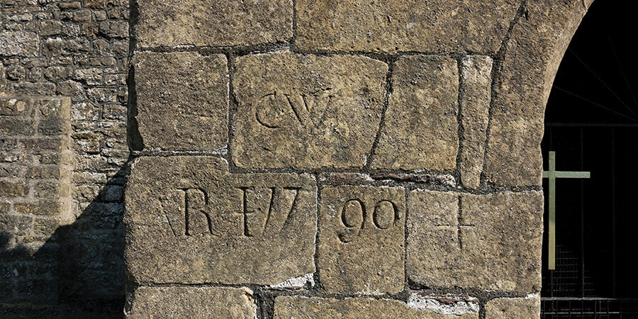  Inscribed initials of churchwardens, St Mary’s (Chris Harris) 
