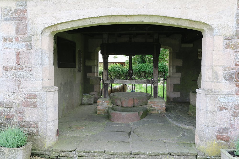  The Cider Press contains an old cider press and mill, several historic signs, old mill stones, and a sundial. 