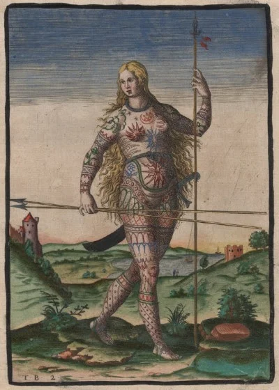 Theodor de Bry, The True Picture of a Woman Pict , 1585