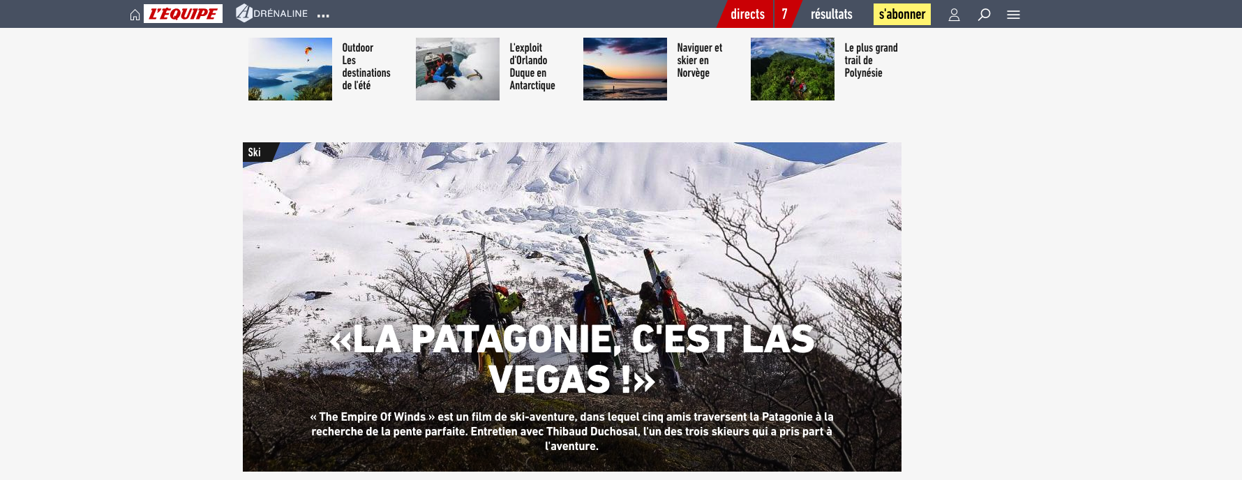 The Empire of Winds - interview pour l’équipe.fr