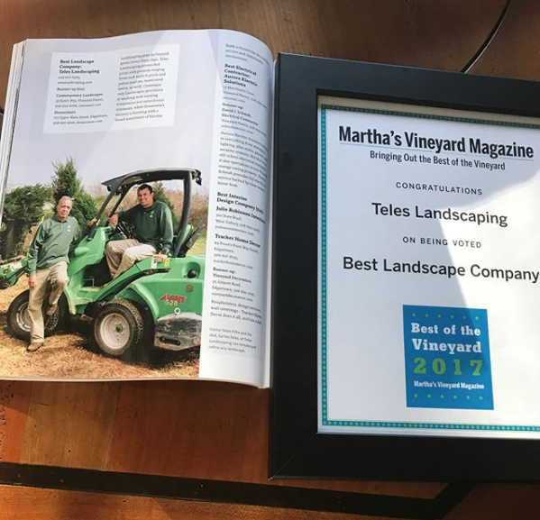 Teles Landscaping voted Best of the Vineyard 2017 and 2018
