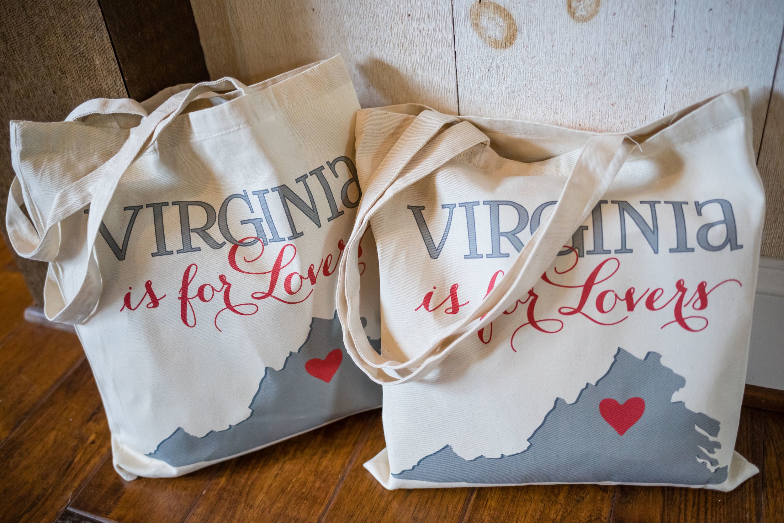 ARJ productions wedding planner stone tower winery virginia is for lovers tote bag