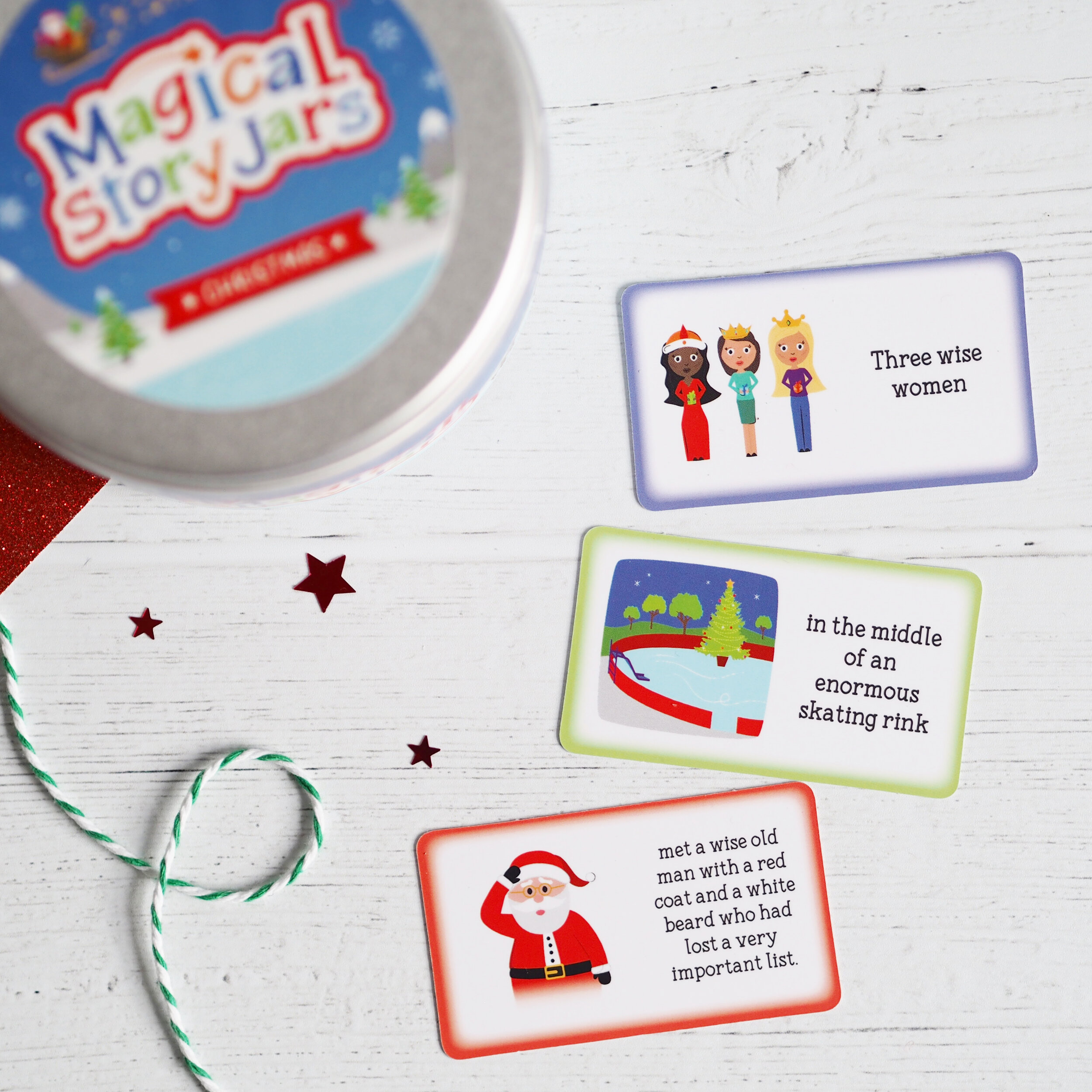 Christmas themed story cards