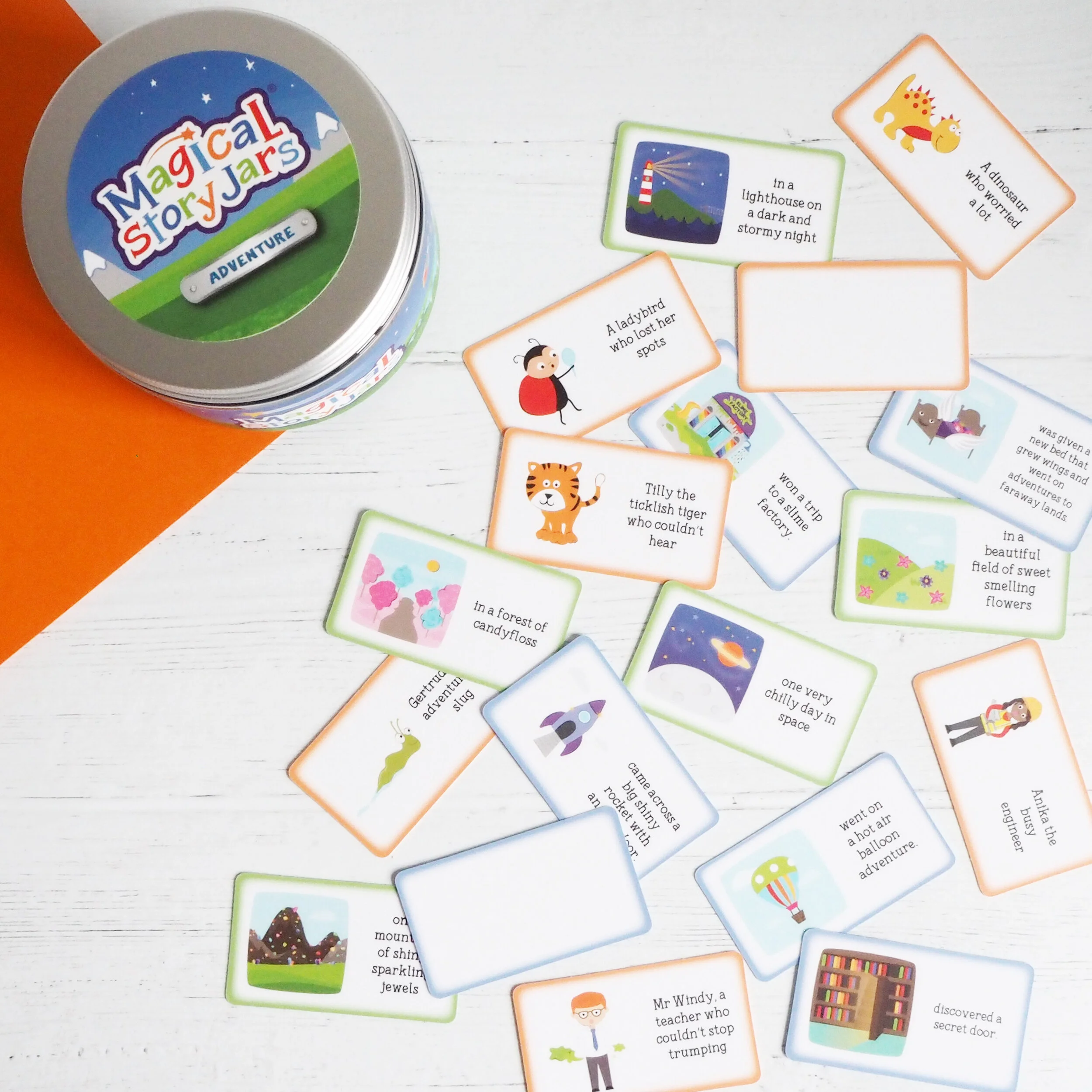 A range of Christmas themed story cards