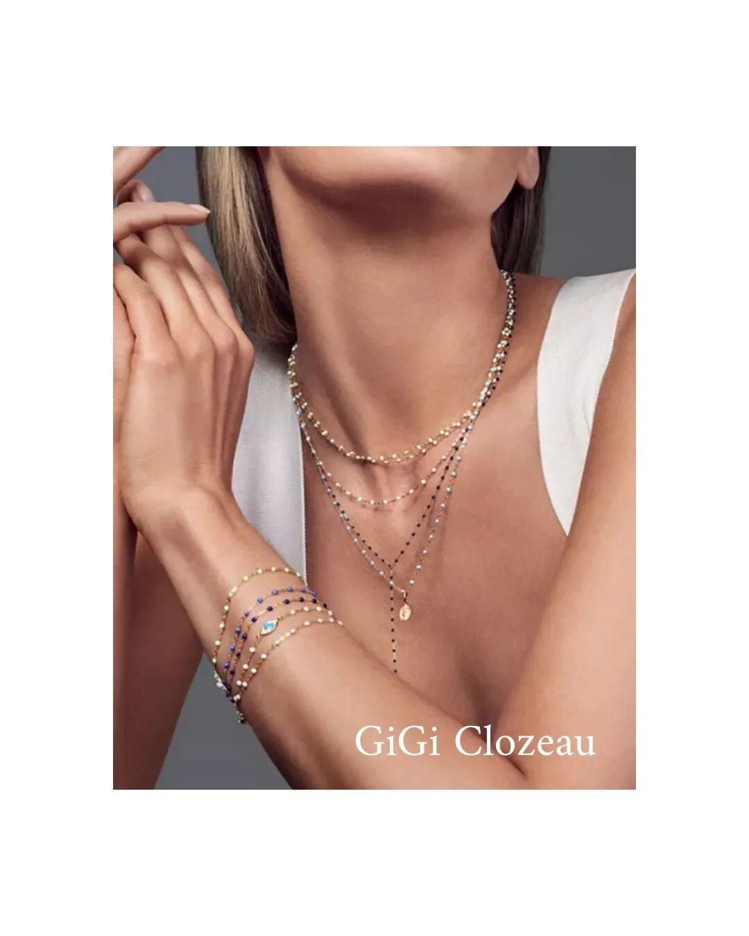 All girls love their Gigi 💕💕

Stunning Summer colours now in stock
Pearl, gold, turquoise, pink, white &amp; the classics of khaki, navy &amp; grey.

Time to up your summer jewelry game 

Exclusively available at JuJu Greystones now ✨✨✨