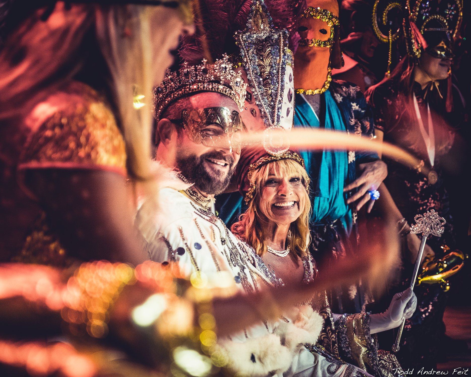 King Chase Hurst and Diane Eliopoulos in royal custom