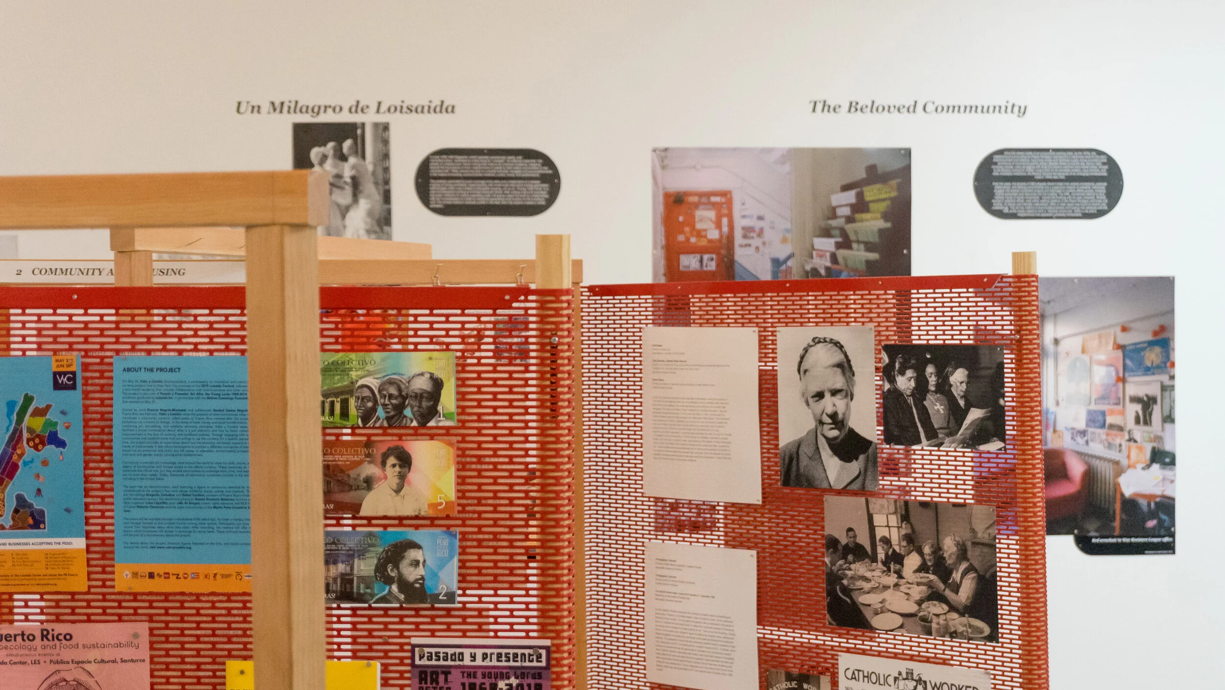 Activist Estates (installation detail) commissioned by Libertad O. Guerra as the last exhibit she produced at the Loisaida Center; curated by Nandini Bagshee, 2018.