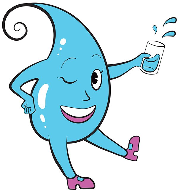  Mascot design for WaterOne’s “Misty” character. WaterOne is a water treatment/distribution center in Johnson County, KS and Misty is a character used in media focused on children/WaterOne’s marketing.  