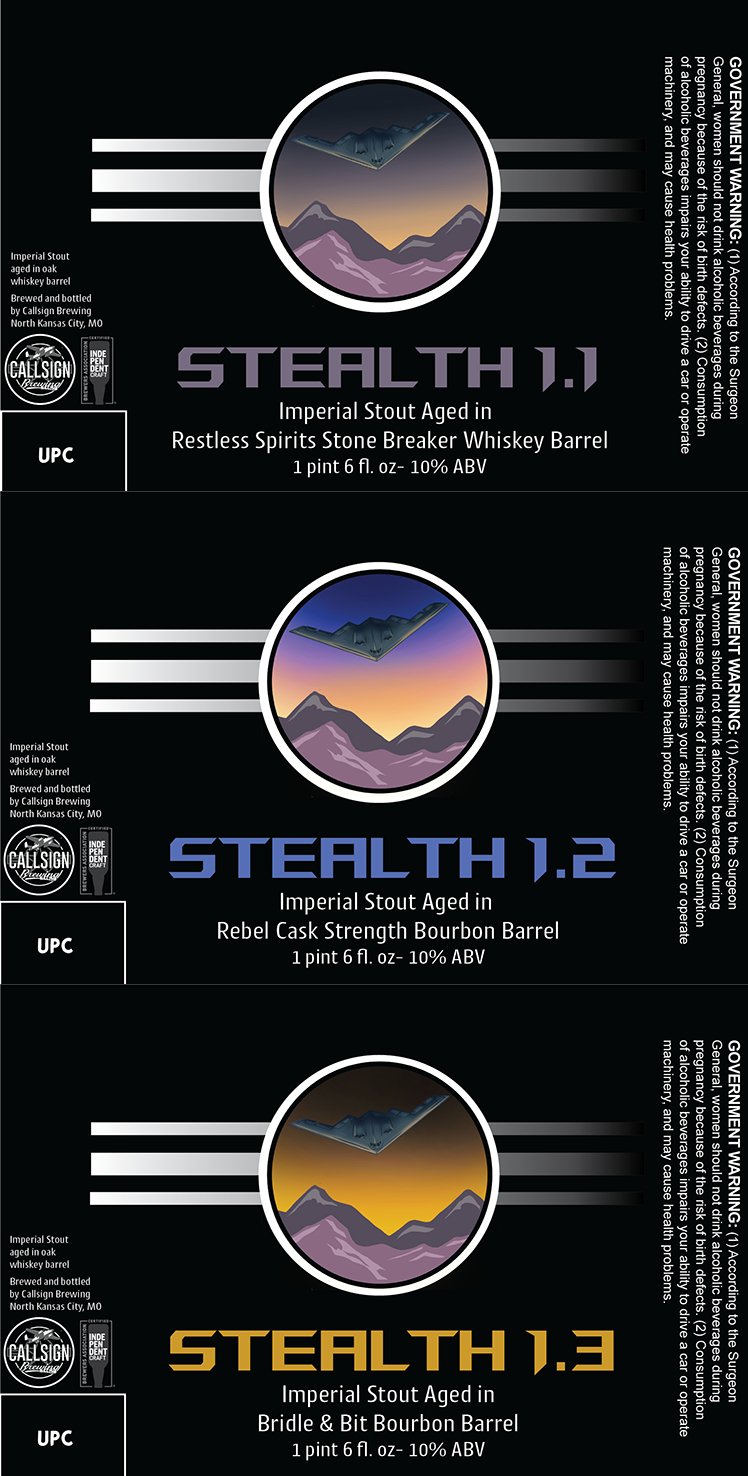 Callsign Label Design- Stealth Imperial Stout