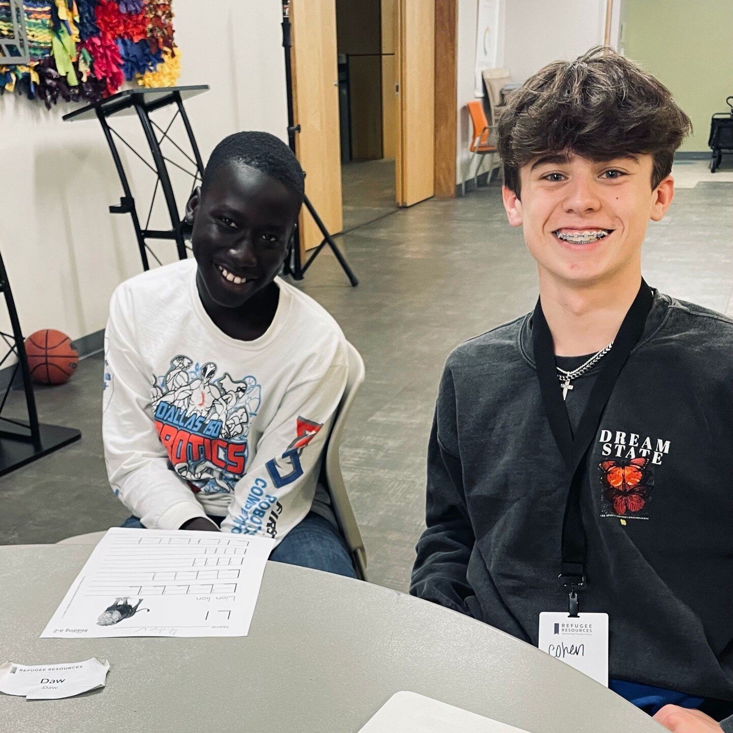 Mentor Spotlight!⁠
⁠
Today, we have a pretty special mentor to introduce to you! The young man on the right is Cohen and he has been a mentor with Refugee Resources since the fall of 2023. While Cohen has only been serving for about six months, he ha