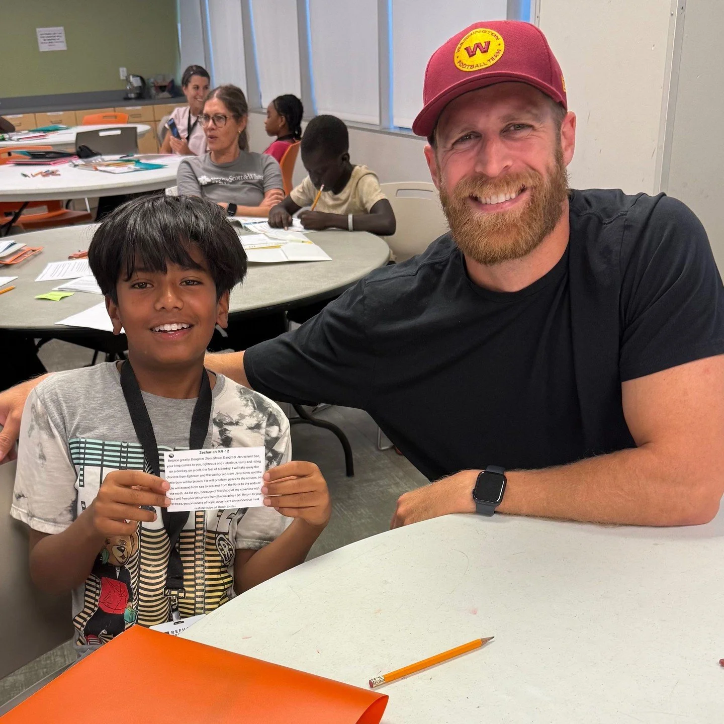 We are so proud of one of our incredible young men this semester! 💙⁠
⁠
Over the past several weeks, he has been working diligently to memorize Zechariah 9:9&ndash;12 &mdash; four long and powerful verses! Week after week, he showed up ready, focused