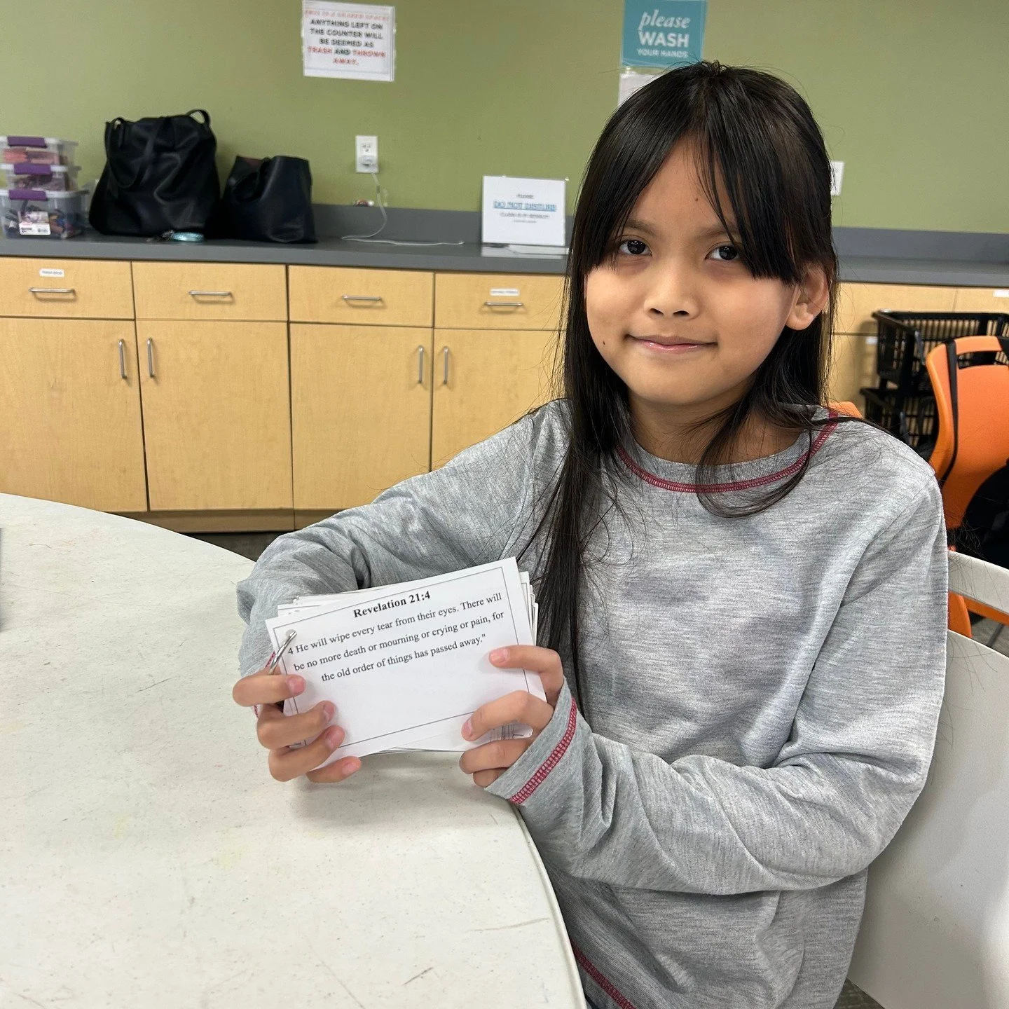 We have the sweetest news to share today. 💕

One of our students has just completed memorizing our first full set of Bible verses &mdash; one verse from every single book of the Bible, all the way from Genesis to Revelation.

And the final verse? Re