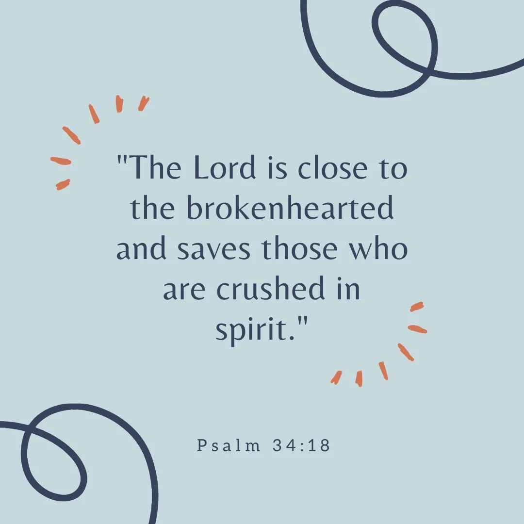 Memorization Monday!⁠
⁠
"The Lord is close to the brokenhearted and saves those who are crushed in spirit."⁠
-Psalm 34:18⁠
⁠
Written during one of the lowest moments of David's life, this verse offers something remarkable &mdash; not sympat