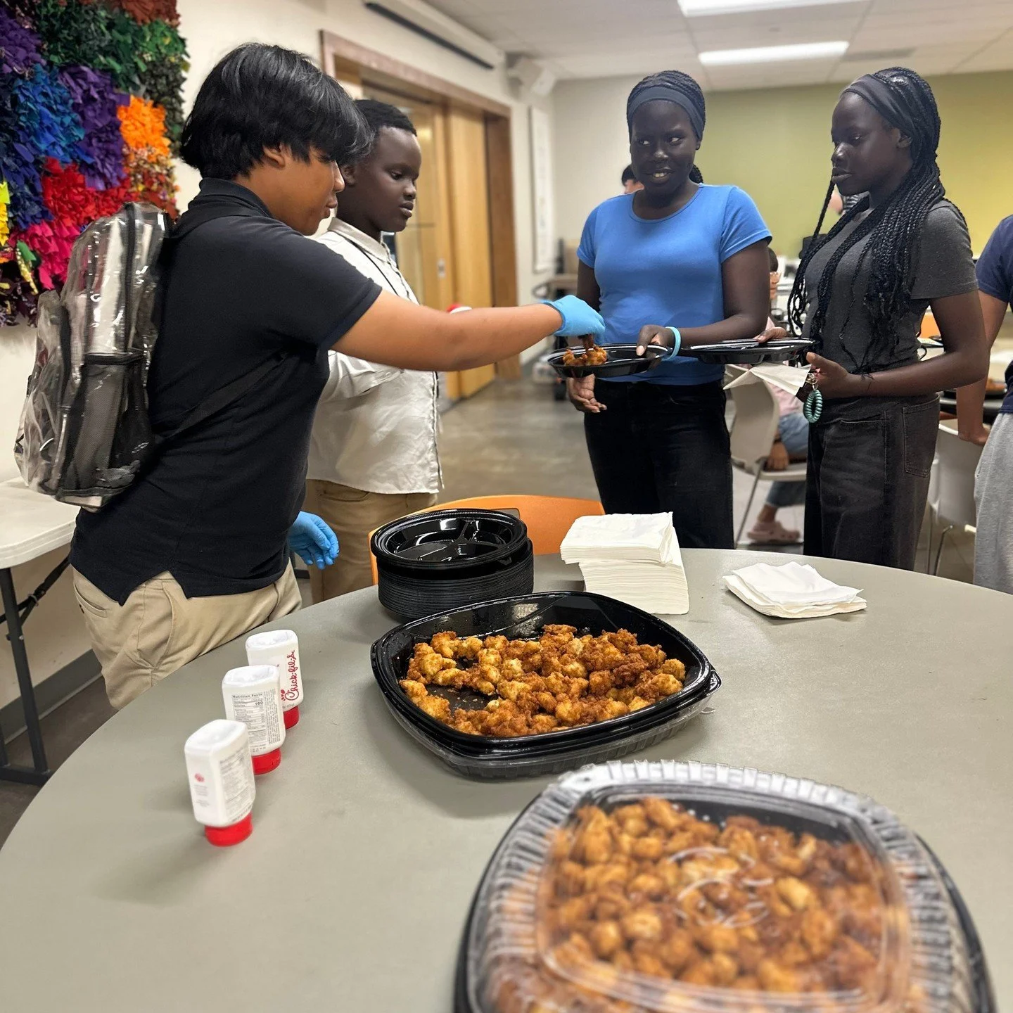 Two of our boys showed up to Computer Class on Monday ready to learn &mdash; and ready to serve. 

Without being asked, they jumped in to help distribute food, making sure every student was taken care of before settling in themselves.

It&rsquo;s one