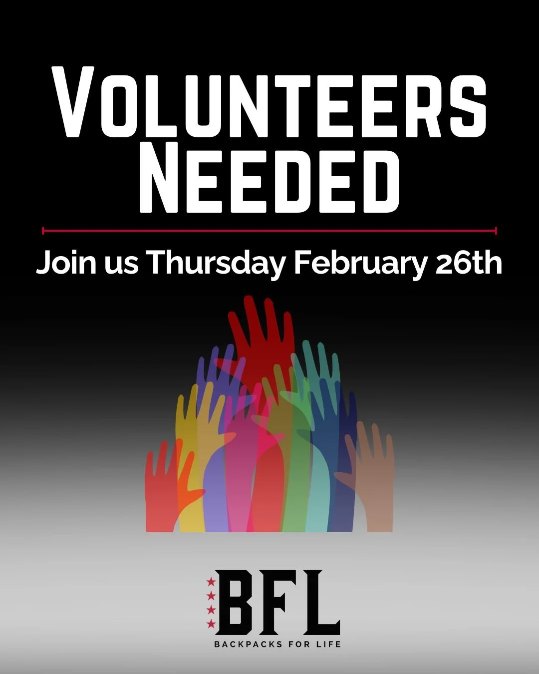 Volunteers Needed!

We&rsquo;re getting things organized for another year of serving veterans and could really use a few extra hands next Thursday. We&rsquo;ll be cleaning out our storage unit, sorting donations, and packing backpacks.

Even a couple