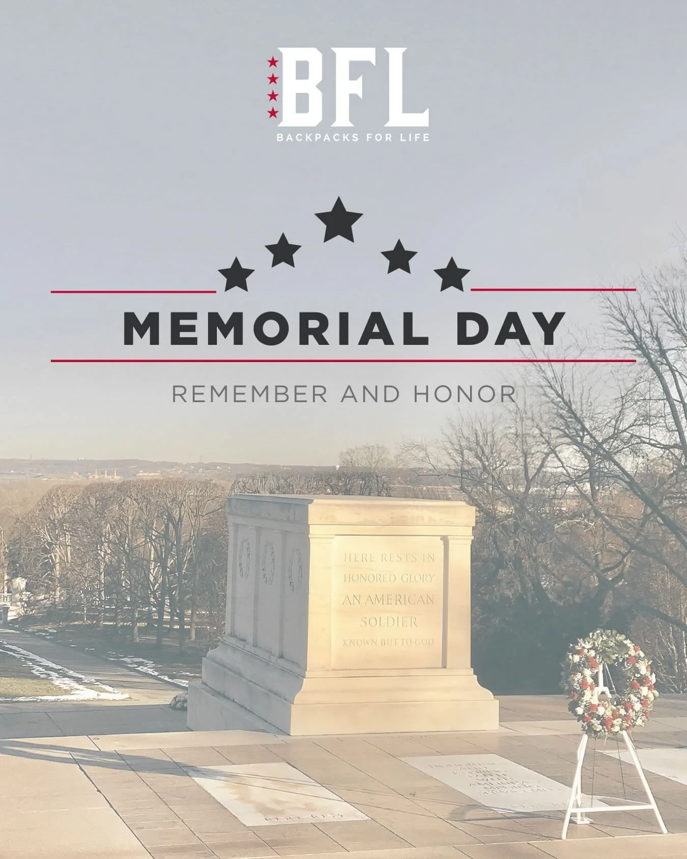 &ldquo;Here rests in honored glory, an American soldier known but to God&rdquo; 

May we remember all those who made the ultimate sacrifice today &amp; every day 🇺🇸

#backpacksforlife #servingourveterans #memorialday