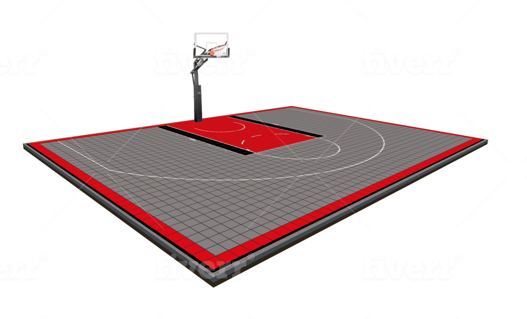 35 x 50' NBA Half Court — Game courts, Garden Courts, Tennis court  resurfacing, Hexacourt