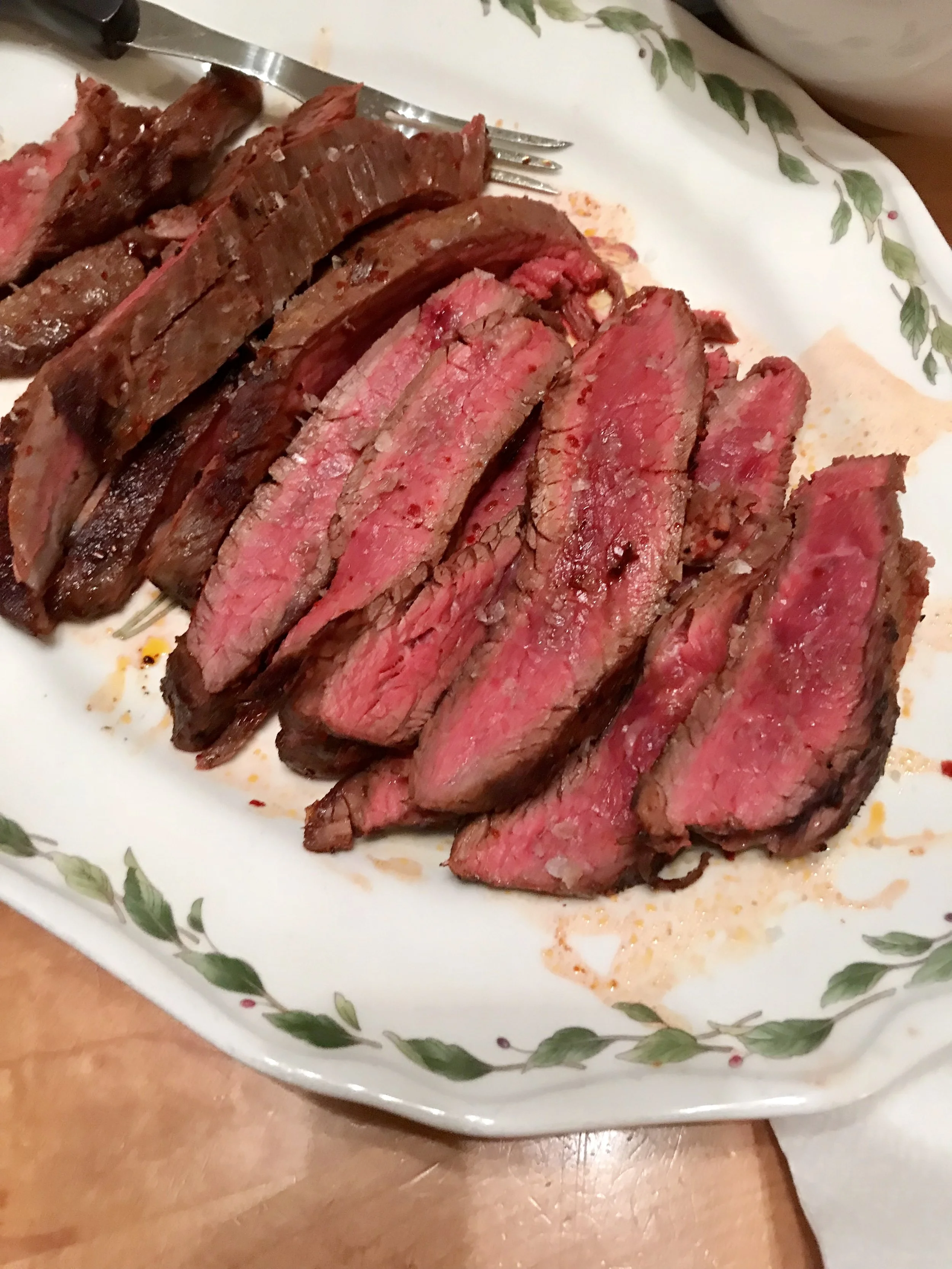 Flank Steak With Creamed Leeks And Crispy Smashed Potatoes Abby Cooks Stuff
