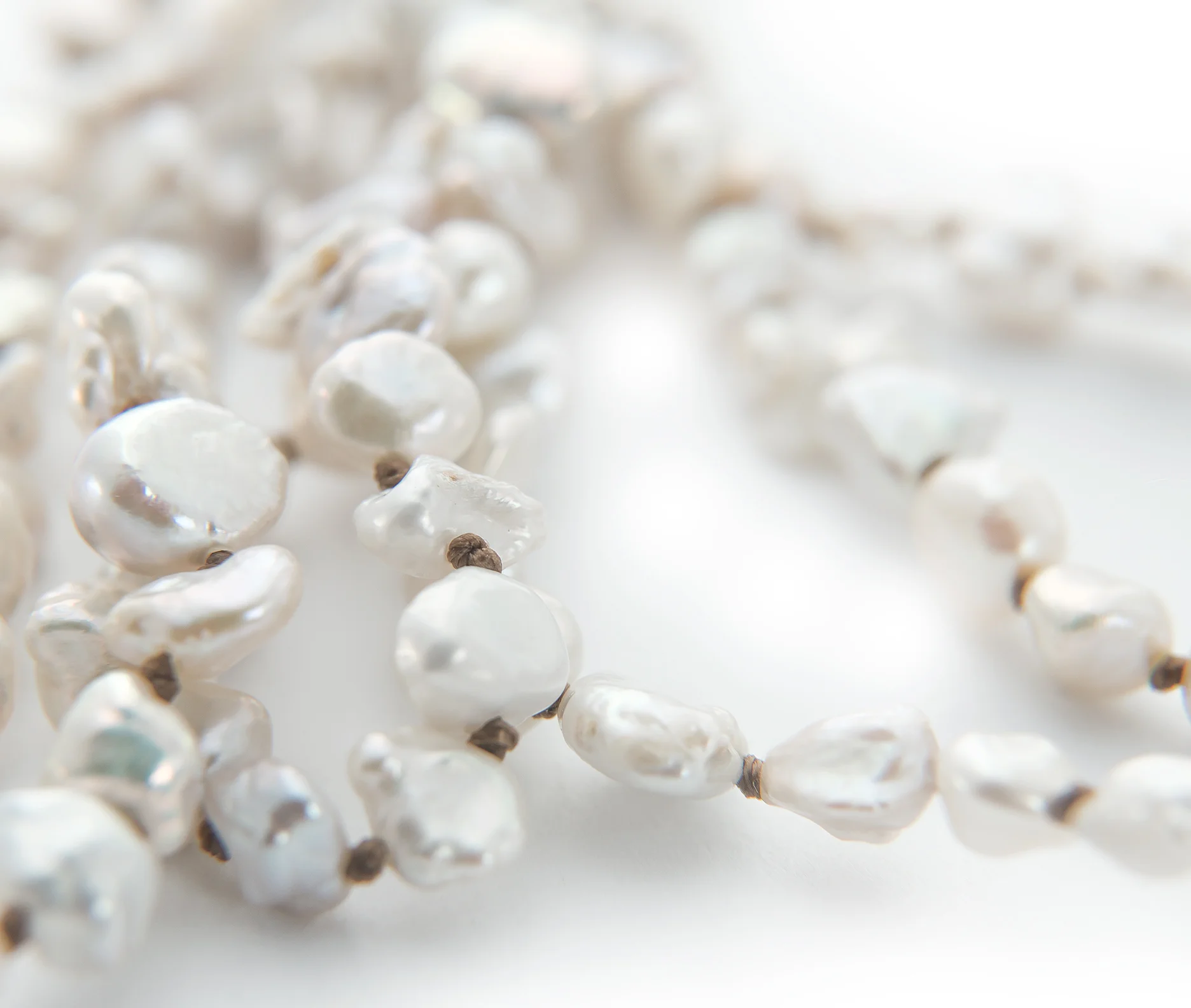 White Keshi Pearls