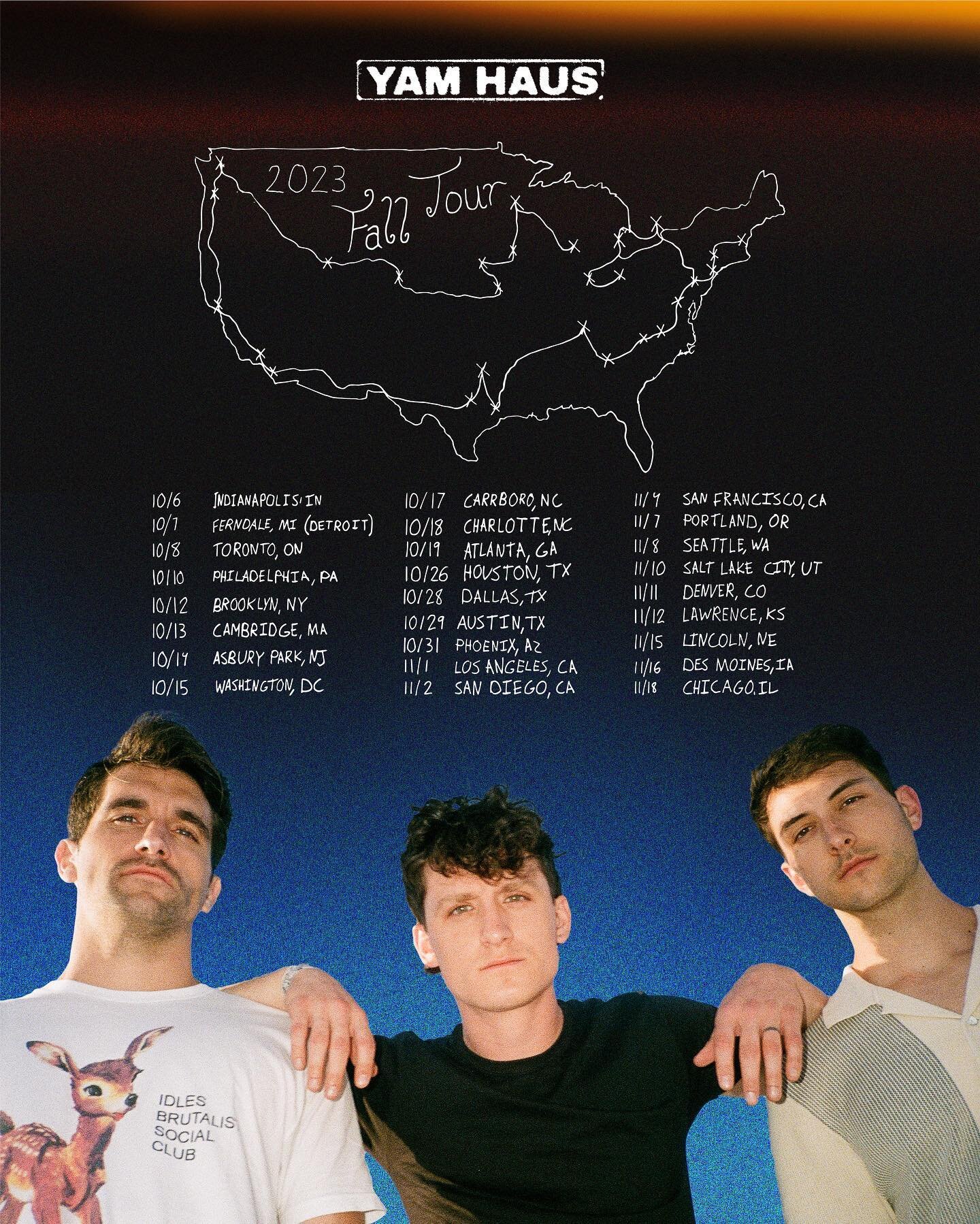 our biggest tour yet. it&rsquo;s gonna be a party. invite all your friends 💕 

tickets go on sale Friday 11 am CT

yamhaus.com