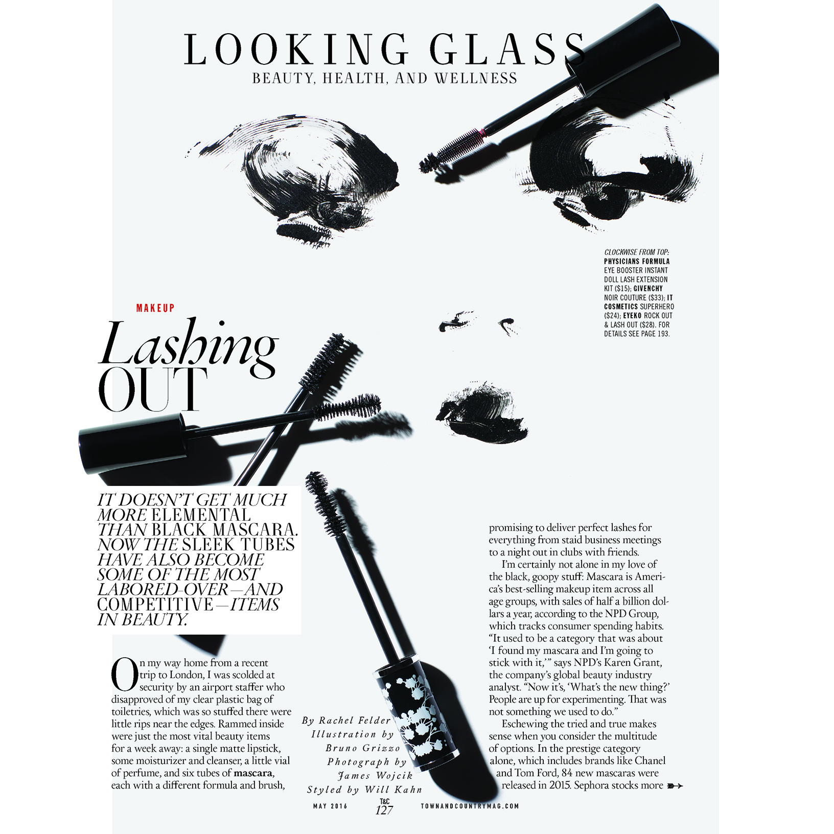 Beauty Editorial for Town & Country Magazine