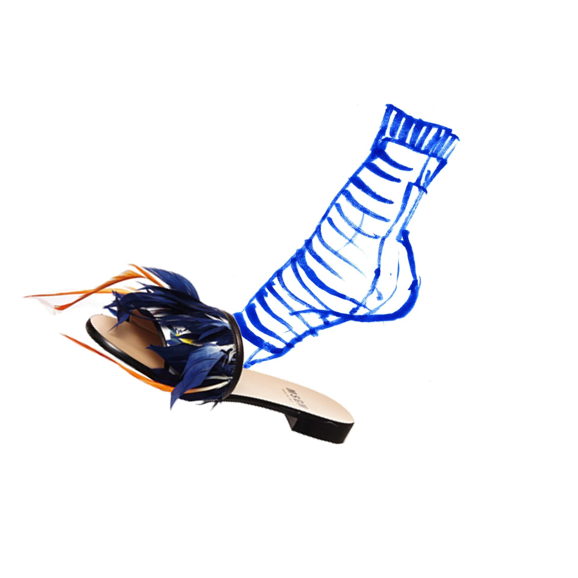 MSGM shoe editorial for L'officiel Japan