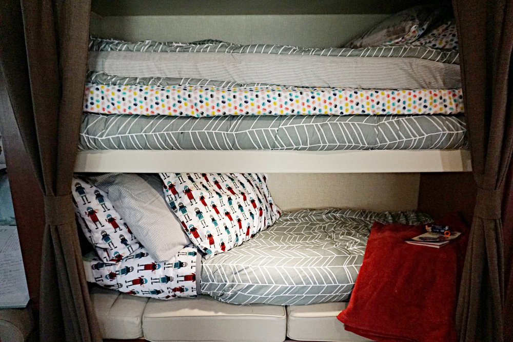 Rv Bunk Bedding Sherer Joy Journey, What Size Are Rv Bunk Beds