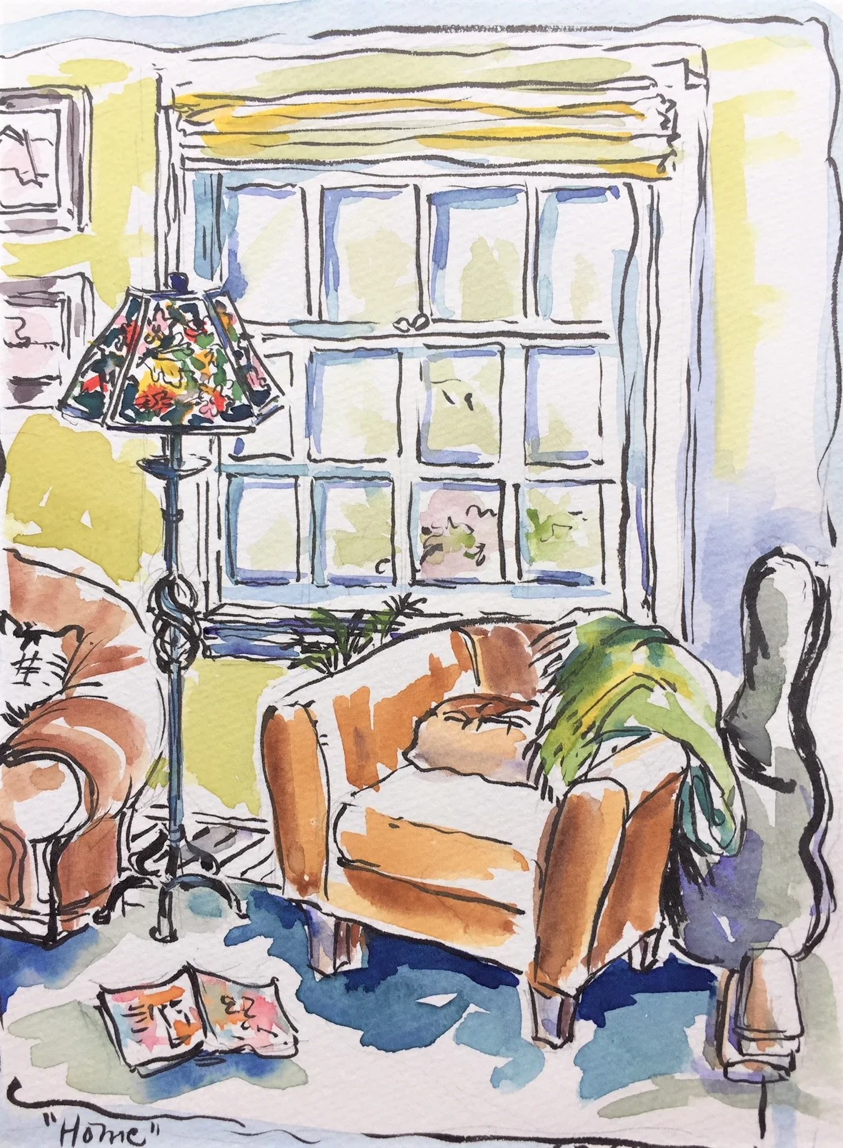 Home Watercolor sketch Prints available