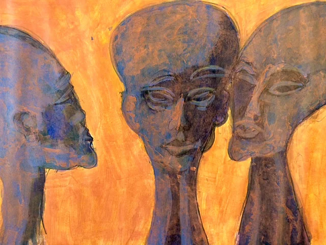 Nefertari x 3… three heads of Nefertari, the less famous sister of Nefertiti.