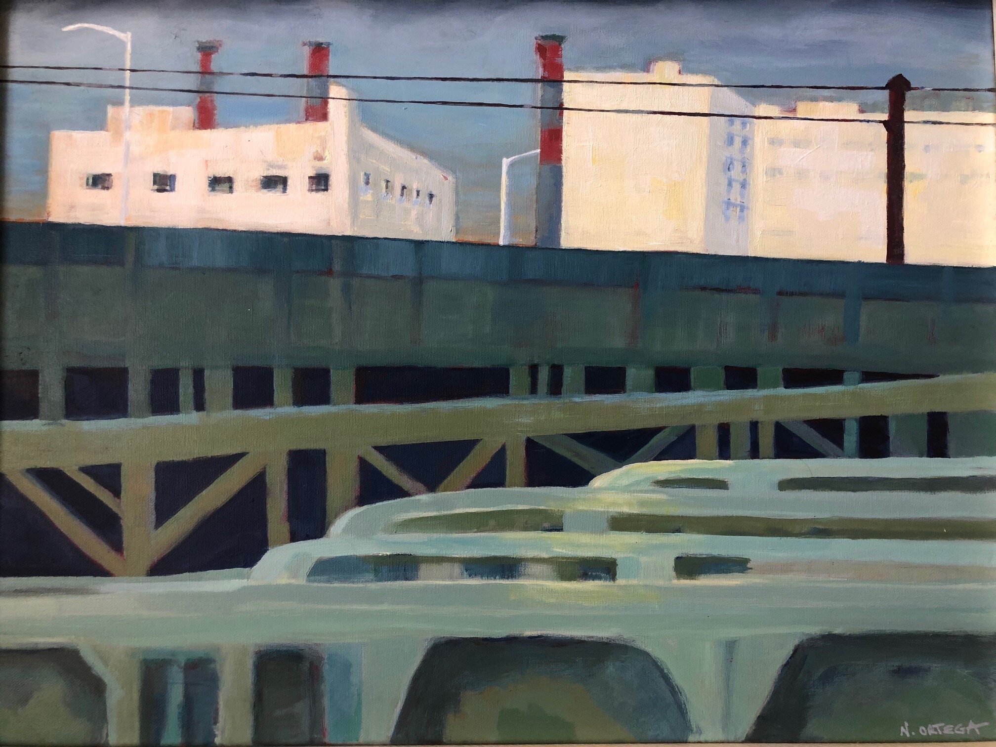 View From the Train Acrylic, 18 x 24”