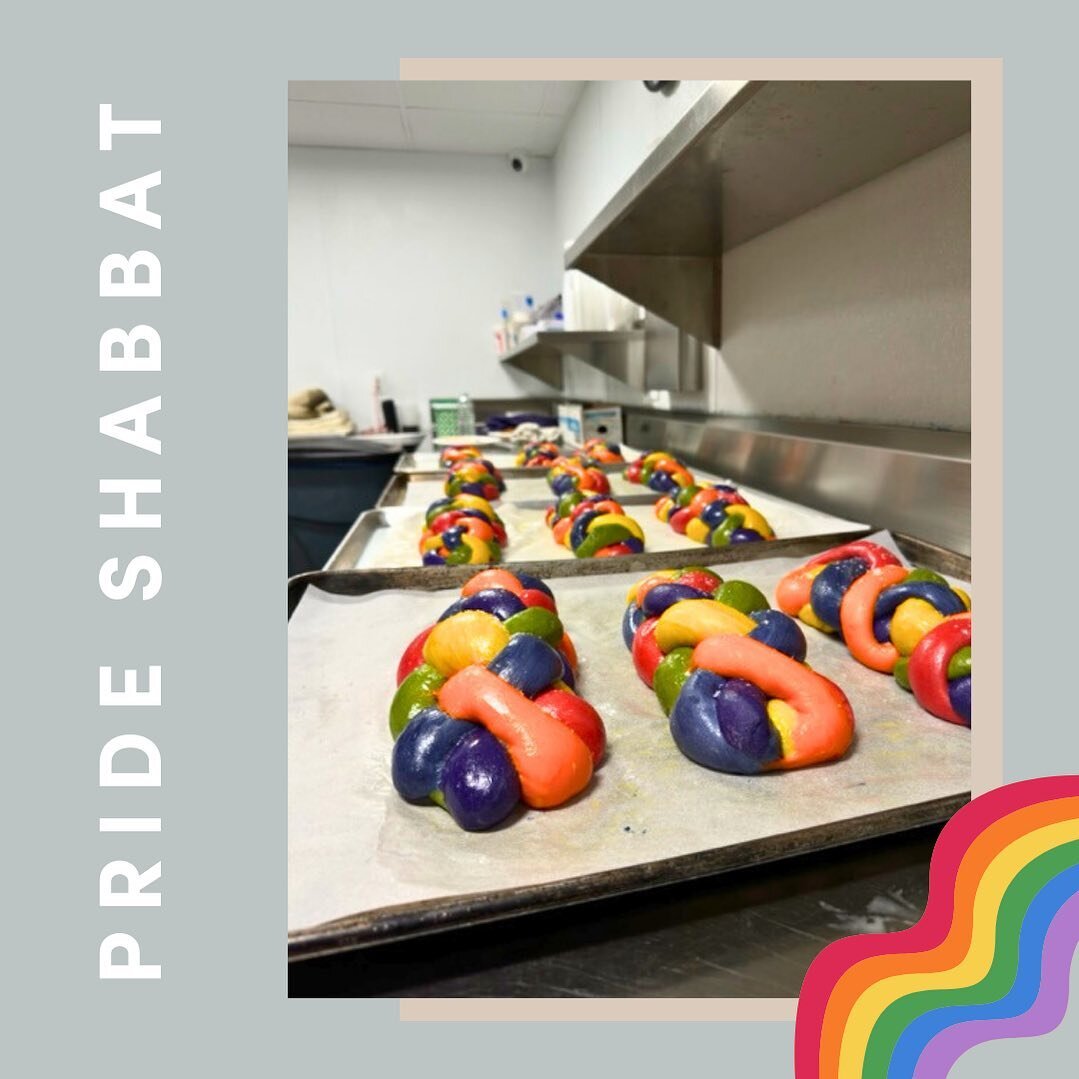 We&rsquo;re spreading love, one loaf of challah at a time 🌈❤️. We&rsquo;re excited to announce our special #pride rainbow challah, baked with love and care for @beittshuvah&rsquo;s Pride Recovery Shabbat tonight. Services start at 6:30&ndash;come sa
