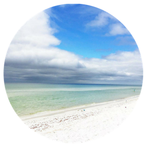 My favorite indulgence are beach vacations in Seaside, Florida with the kids, or Caribbean island getaways when the kids stay home.
