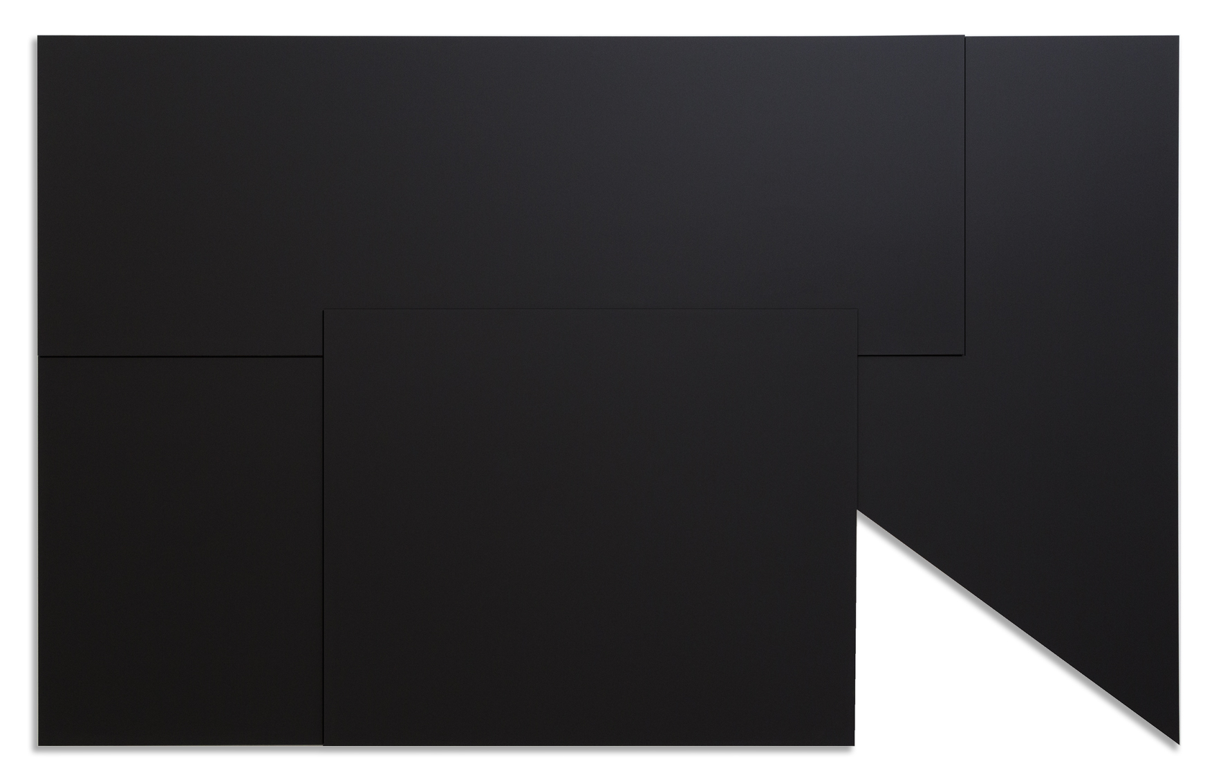  Black Deconstruction I, 2017  NANO on Aluminum  79” x 126”    Deconstrucción Negra l, 2017  Nano sobre Aluminio  200 cm x 320 cm 