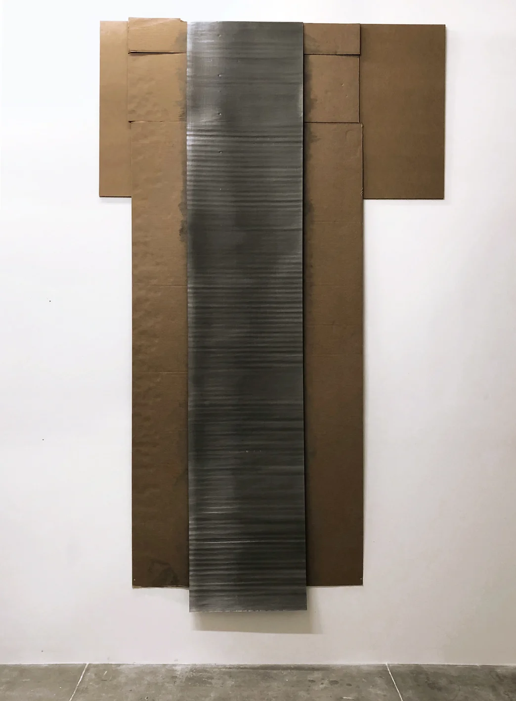 "Atheist Cross" 2017 Lead and Cardboard